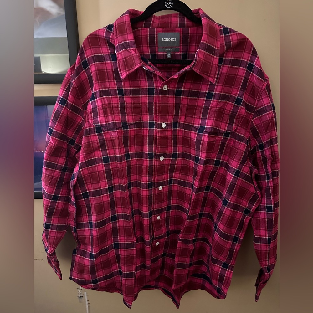 MEN’S BONOBOS 4XL Flannel Shirt Extended Sizes